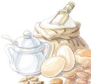 zucchero uova farina